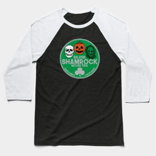 Silver Shamrock Masks Baseball T-Shirt